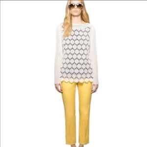 Tory Burch mustard yellow pants size 4